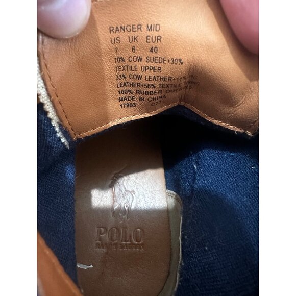 Polo Country Ralph Lauren Suede Ranger Mid Boots Mens 7 Corduroy Lace Up Preppy main image 6